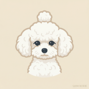 Embroidered Hanging Charm - Poodle