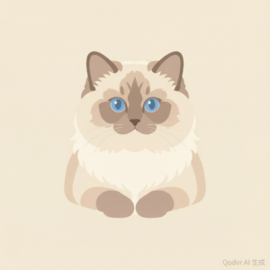 Embroidered Hanging Charm - Ragdoll