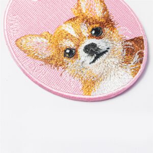 Double-sided Chihuahua embroidered pet charm keyring by HACHI TAMA