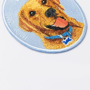 Double-sided Labrador Retriever embroidered pet charm keyring by HACHI TAMA