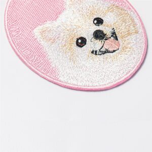 Pomeranian embroidered pet charm keyring by HACHI TAMA, a thoughtful gift for Pomeranian owners and dog lovers