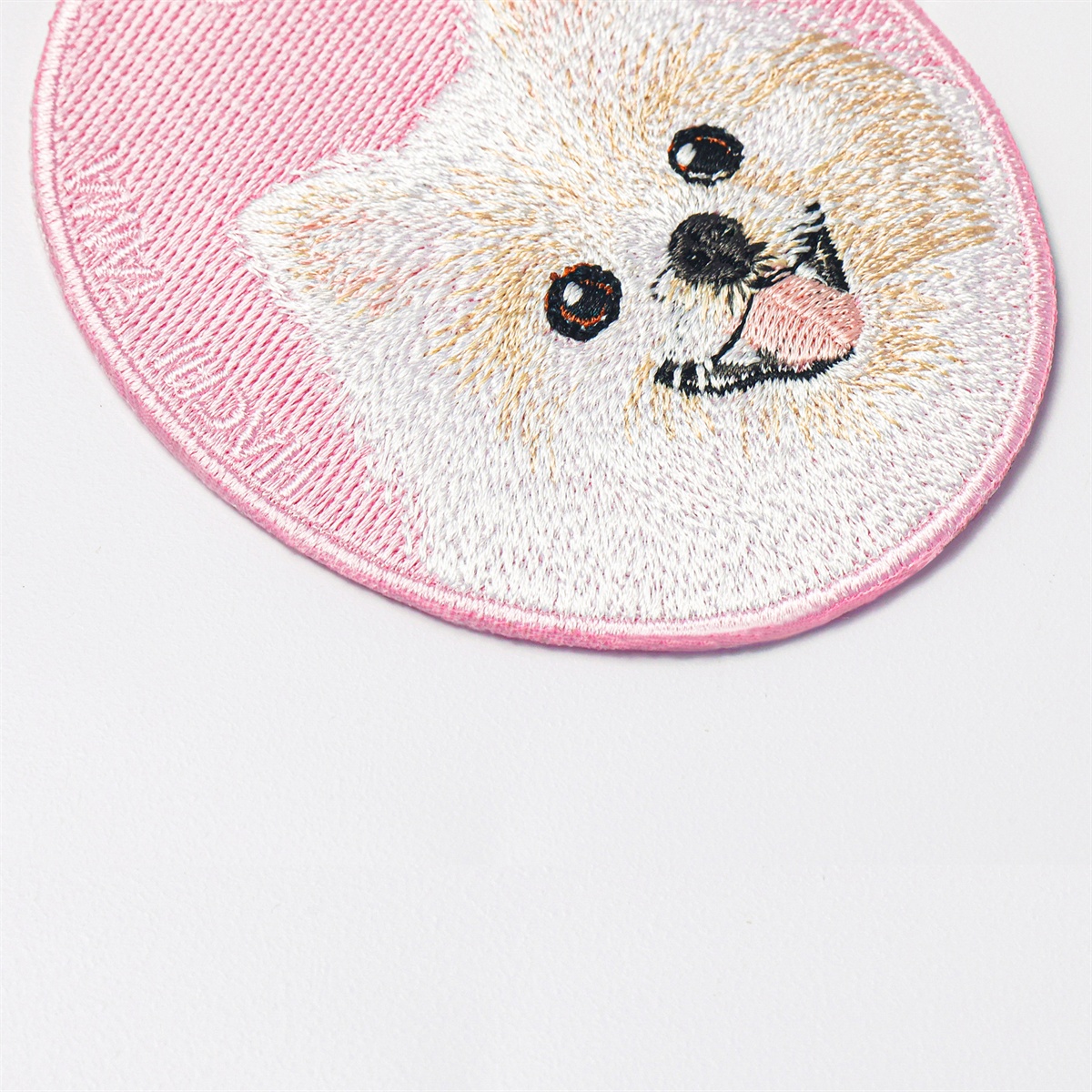 Pomeranian embroidered pet charm keyring by HACHI TAMA, a thoughtful gift for Pomeranian owners and dog lovers